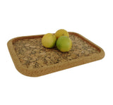 11.5"W x 0.7"H x 8.6"D Marble Cork Tray, Rectangular Serving Tray 21332