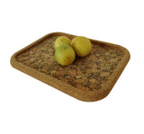 11.5"W x 0.7"H x 8.6"D Marble Cork Tray, Rectangular Serving Tray 21332