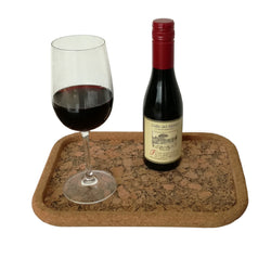 11.5"W x 0.7"H x 8.6"D Marble Cork Tray, Rectangular Serving Tray 21332