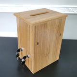 Wood Donation Boxes, Collection Boxes, Charity Boxes 11.8x9.5x15.8" Cross Dove 21396-KD