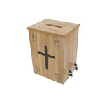 Christian Collection Box Suggestion Fundraising Donation Charity Box Doves Cross 21396