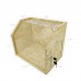 Fundraising Church Tithes Offering Building Fund with Lock and Keys, Made from Particle Board Wood Rustic Box Clear Cover 13.9"X9.4"X11.8" 21736