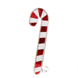 Christmas Candy Cane Indoor Outdoor Lighted Yard Sign Rope Light 110V 21782