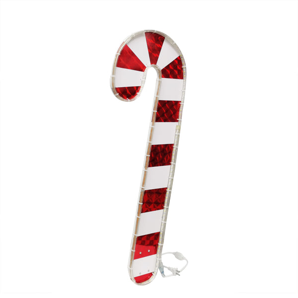 Christmas Candy Cane Indoor Outdoor Lighted Yard Sign Rope Light 110V 21782