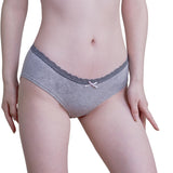 6PK Womens Cotton Underwear Lace Hipster Panties Briefs Assorted Colors 21801-M