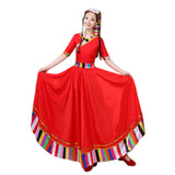 Chinese Folk Dance,tibetan dance performance costume, practice dress, Item Type: Tibetan Dance Costume, dance outfit 21834-M