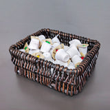 FixtureDisplays® Woven wicker Basket with Rectangular Shape 21857-BASKET