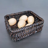 FixtureDisplays® Woven wicker Basket with Rectangular Shape 21857-BASKET