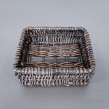 FixtureDisplays® Woven wicker Basket with Rectangular Shape 21857-BASKET