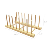 Wooden Dish Rack Dishes Drainboard Drying Drainer Plate Storage Holder Stand Kitchen Dish Cabinet