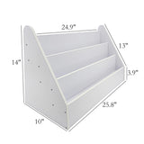 Countertop Book Shelf Display Greeting Card Rack 3 Tier Literature Magazine 2904-white