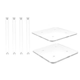 12X12X6" Clear Riser Acrylic Transparent Plexiglass Pedestal Table Display Podium 2X10136-12X12"+4X10133-6"