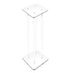 6X6X24" Clear Riser Acrylic Transparent Plexiglass Pedestal Table Display Podium 2X10136-6X6"+4X10135-24"