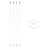 6X6X36" Clear Riser Acrylic Transparent Plexiglass Pedestal Table Display Podium 2X10136-6X6"+4X10135-36"