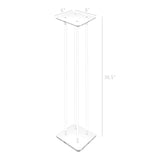 6X6X36" Clear Riser Acrylic Transparent Plexiglass Pedestal Table Display Podium 2X10136-6X6"+4X10135-36"