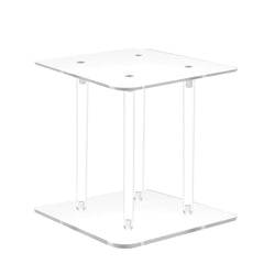 6X6X6" Clear Riser Acrylic Transparent Plexiglass Pedestal Table Display Podium 2X10136-6X6"+4X10135-6"