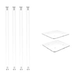 9X9X24" Clear Riser Acrylic Transparent Plexiglass Pedestal Table Display Podium 2X10136-9X9"+4X10133-24"