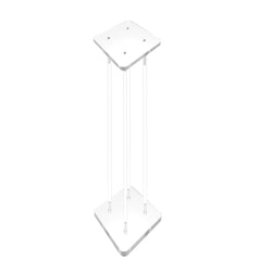 9X9X30" Clear Riser Acrylic Transparent Plexiglass Pedestal Table Display Podium 2X10136-9X9"+4X10133-30"