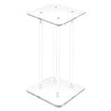 9X9X12" Clear Riser Acrylic Transparent Plexiglass Pedestal Table Display Podium 2X10136-9X9"+4X10134-12"