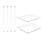 9X9X12" Clear Riser Acrylic Transparent Plexiglass Pedestal Table Display Podium 2X10136-9X9"+4X10134-12"