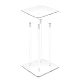 9X9X12" Clear Riser Acrylic Transparent Plexiglass Pedestal Table Display Podium 2X10136-9X9"+4X10134-12"