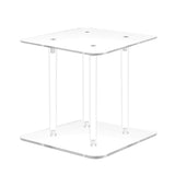 9X9X6" Clear Riser Acrylic Transparent Plexiglass Pedestal Table Display Podium 2X10136-9X9"+4X10134-6"