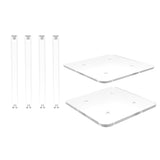 9X9X6" Clear Riser Acrylic Transparent Plexiglass Pedestal Table Display Podium 2X10136-9X9"+4X10134-6"