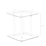 9X9X6" Clear Riser Acrylic Transparent Plexiglass Pedestal Table Display Podium 2X10136-9X9"+4X10134-6"