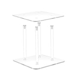 9X9X6" Clear Riser Acrylic Transparent Plexiglass Pedestal Table Display Podium 2X10136-9X9"+4X10134-6"
