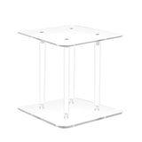 9X9X6" Clear Riser Acrylic Transparent Plexiglass Pedestal Table Display Podium 2X10136-9X9"+4X10134-6"
