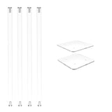 9X9X30" Clear Riser Acrylic Transparent Plexiglass Pedestal Table Display Podium 2X10136-9X9"+4X10135-30"