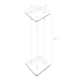 9X9X30" Clear Riser Acrylic Transparent Plexiglass Pedestal Table Display Podium 2X10136-9X9"+4X10135-30"