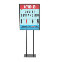 Social Distancing Poster Panel Board Keep at Least 6' Away from Each Other Stand