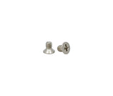 100PK M3 X 4mm Pitch 0.5mm - Phillips Flat Head Machine Screw (Countersunk) Carbon Steel Nickel Plat
