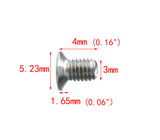 100PK M3 X 4mm Pitch 0.5mm - Phillips Flat Head Machine Screw (Countersunk) Carbon Steel Nickel Plat