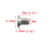 100PK M3 X 5mm Pitch 0.5mm - Phillips Flat Head Machine Screw (Countersunk) Carbon Steel Nickel Plat