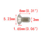 100PK M3 X 8mm - Phillips Flat Head Machine Screw (Countersunk) Carbon Steel
