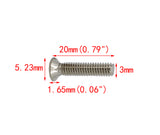 100PK M3 X 20mm - Phillips Flat Head Machine Screw (Countersunk) Carbon Steel