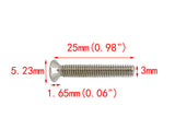 100PK M3 X 25mm - Phillips Flat Head Machine Screw (Countersunk) Carbon Steel