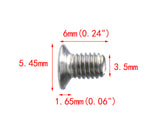 100PK M3.5 X 6mm - Phillips Flat Head Machine Screw (Countersunk) Carbon Steel