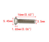 100PK M3.5 X 16mm - Phillips Flat Head Machine Screw (Countersunk) Carbon Steel