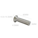 25PK M8X40mm Phillips Flat Head Machine Screw (Countersunk) Carbon Steel