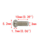 100PK M3 X 10mm Phillips Flat Head Machine Screw (Countersunk) Carbon Steel