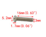 100PK M3 X 16mm Phillips Flat Head Machine Screw (Countersunk) Carbon Steel