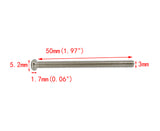 100PK M3 X 50mm Phillips Flat Head Machine Screw (Countersunk) Carbon Steel