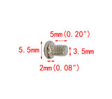 100PK M3.5 X 5mm Phillips Flat Head Machine Screw (Countersunk) Carbon Steel