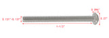 6-32*1-1/2" 100PK Machine Screws English Pan Head Philips Drive Cross Stainle