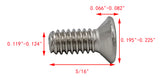 5-40*5/16" 100PK Machine Screws English Flat Head Philips Drive Cross Stainle