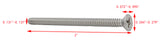 6-32*2" 100PK Machine Screws English Flat Head Philips Drive Cross Stainless
