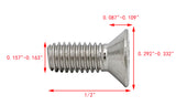 10-32*1/2" 100PK Machine Screws English Flat Head Philips Drive Cross Stainle